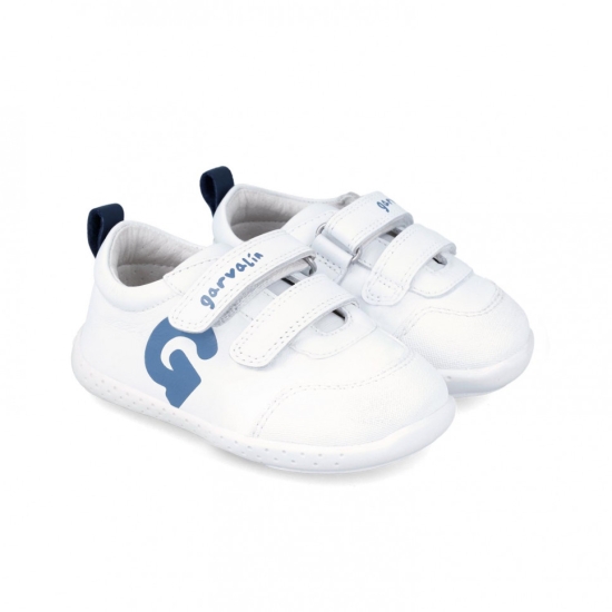 ZAPATILLA DEPORTE NIÑO RESPETUOSA GARBALIN VELCRO PIEL BLANC 2