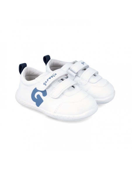ZAPATILLA DEPORTE NIÑO RESPETUOSA GARBALIN VELCRO PIEL BLANC