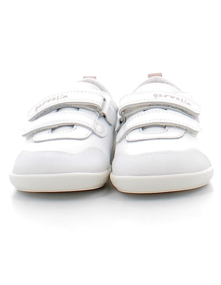 ZAPATILLA DEPORTE NIÑA RESPETUOSA GARBALIN VELCRO PIEL BLANC