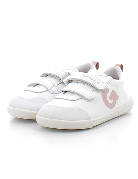 ZAPATILLA DEPORTE NIÑA RESPETUOSA GARBALIN VELCRO PIEL BLANC