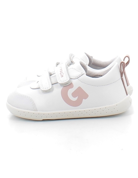 ZAPATILLA DEPORTE NIÑA RESPETUOSA GARBALIN VELCRO PIEL BLANC