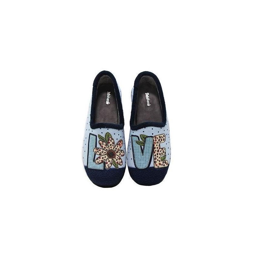 ZAPATILLAS DE CASA MUJER DEVALVERDE LOVE MARINO