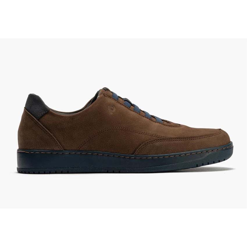 ZAPATOS HOMBRE PITILLOS ANTE MARRON CASUAL CON...