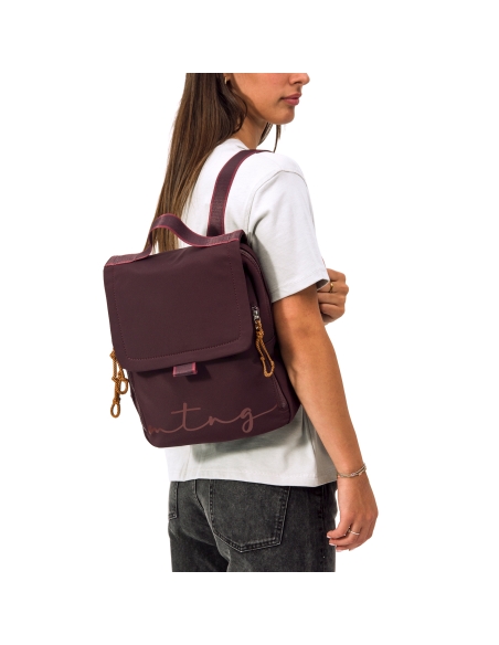 BOLSO MUSTANG ALBIN NYLEN BURDEOS NEGRO