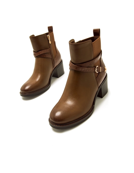 BOTÍN SEÑORA MUSTANG MARRÓN. 63494