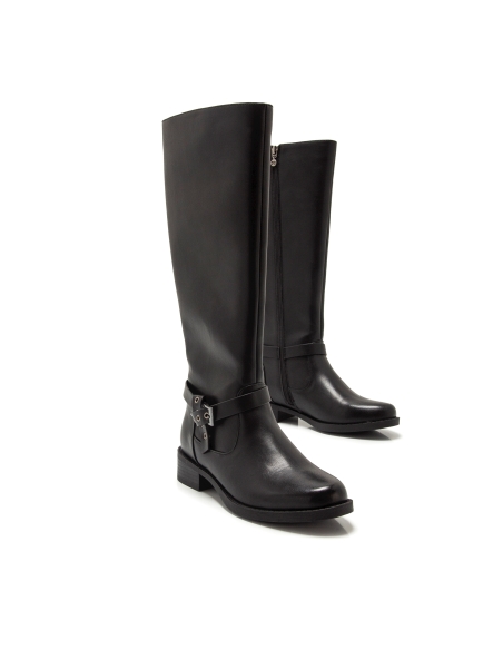 BOTA DE CAÑA ALTA SEÑORA MUSTANG NEGRO. 63503