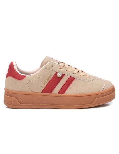 ZAPATILLA CASUAL MUJER XTI ANTELINA BEIGE COMBI BURDEOS 1434