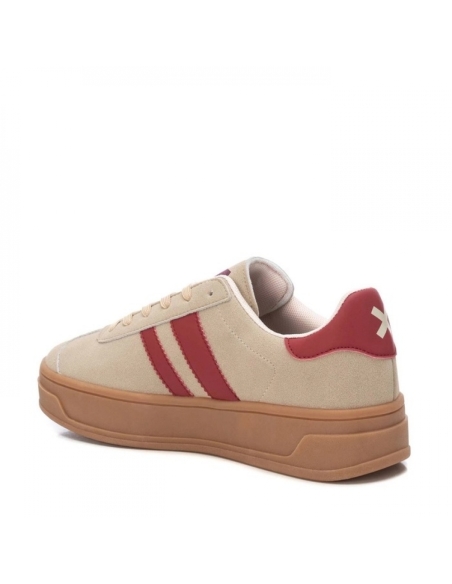ZAPATILLA CASUAL MUJER XTI ANTELINA BEIGE COMBI BURDEOS 1434