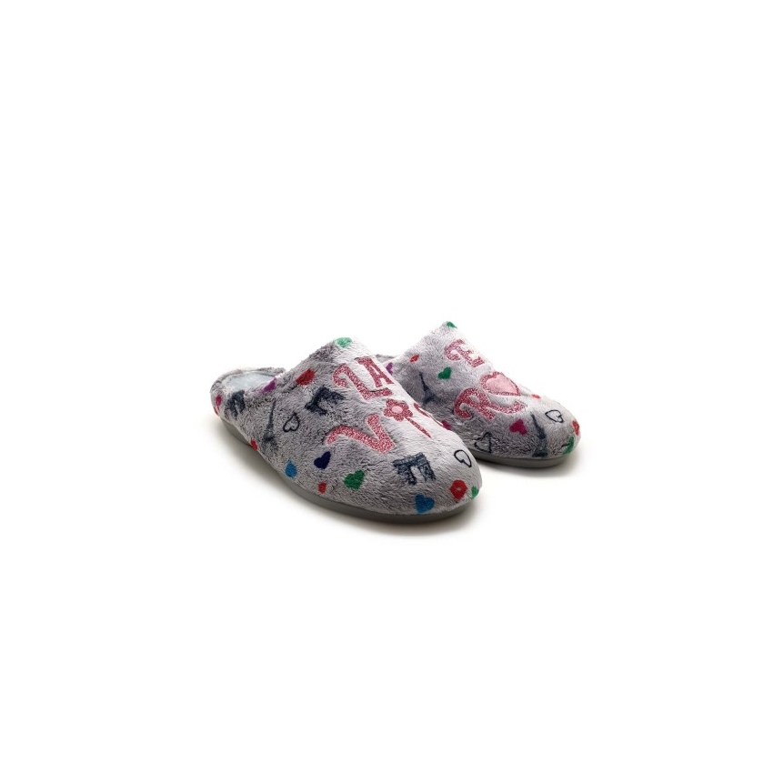 ZAPATILLAS DE CASA MUJER DEVALVERDE LA VIE GRIS