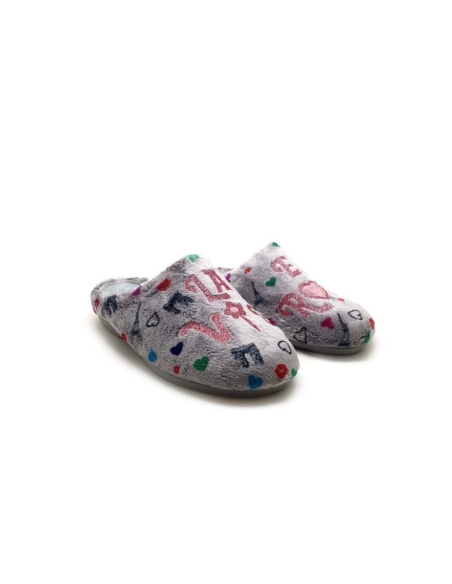ZAPATILLAS DE CASA MUJER DEVALVERDE LA VIE GRIS