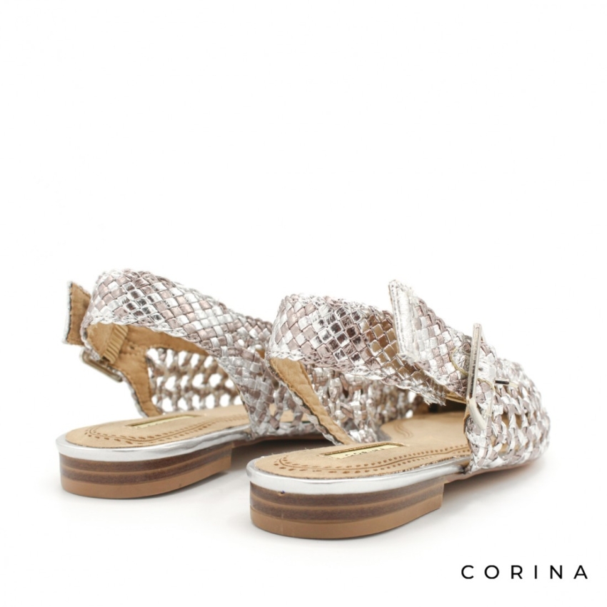 MANOLETINA MUJER TRENZADA PLATA 2417