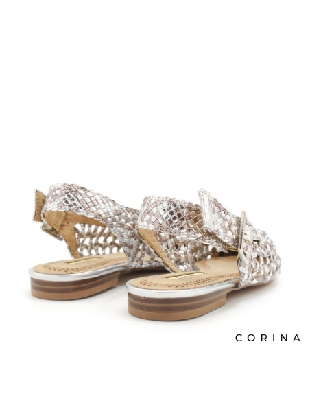 MANOLETINA MUJER TRENZADA PLATA 2417