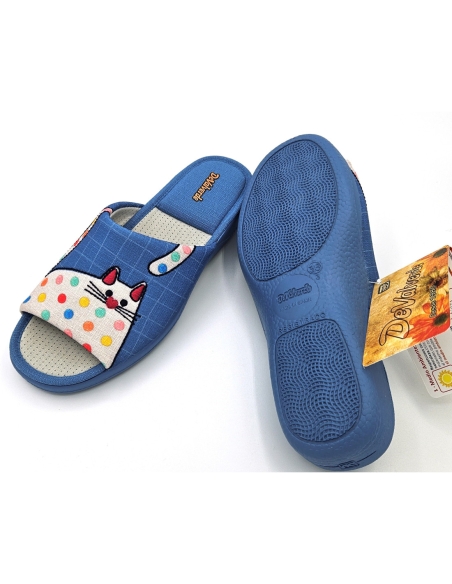 ZAPATILLA ESTAR POR CASA MUJER DVALVERDE 1561 PINKY GATO