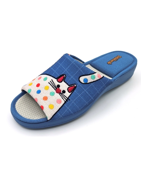 ZAPATILLA ESTAR POR CASA MUJER DVALVERDE 1561 PINKY GATO
