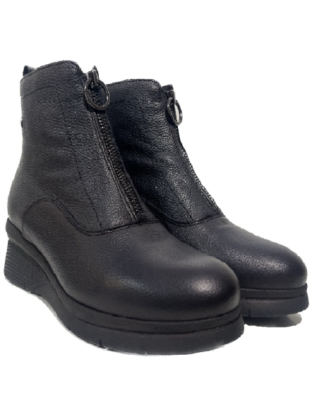 BOTIN MUJER PIEL MARINO CREMALLERA FRONTAL DE TARKE