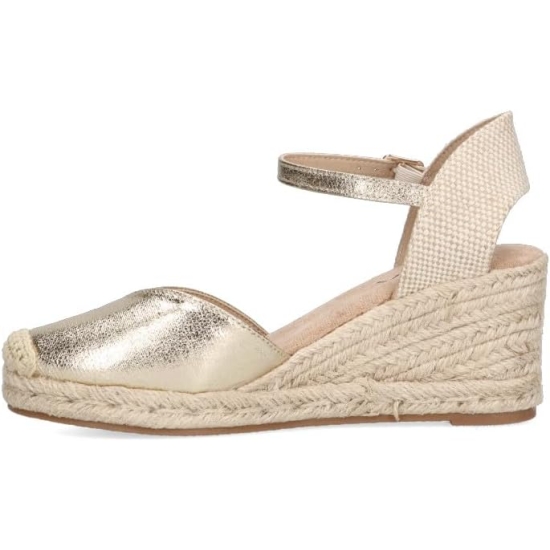 SANDALIAS CUÑAS MUJER BEIG ETIKA 20010 2