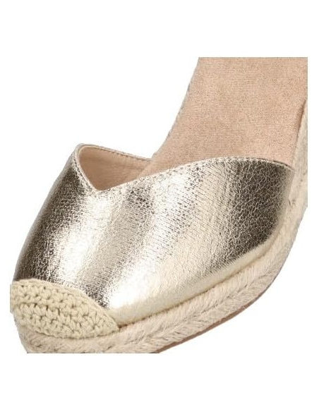 SANDALIAS CUÑAS MUJER BEIG ETIKA 20010