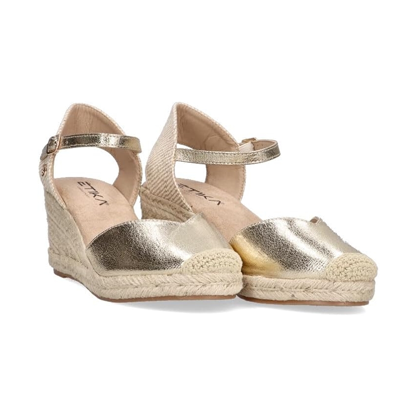 SANDALIAS CUÑAS MUJER BEIG ETIKA 20010