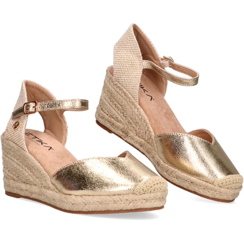 SANDALIAS CUÑAS MUJER BEIG ETIKA 20010