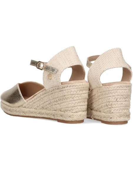 SANDALIAS CUÑAS MUJER BEIG ETIKA 20010