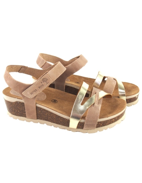 SANDALIA CUÑA BIO DE MUJER INTERBIOS CIERRE PULSERA VELCRO 5
