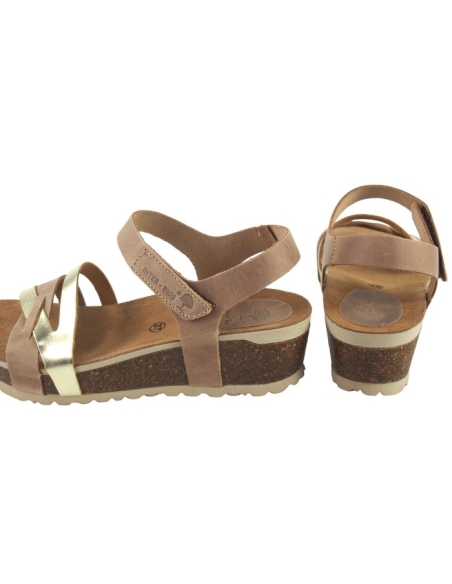 SANDALIA CUÑA BIO DE MUJER INTERBIOS CIERRE PULSERA VELCRO 5