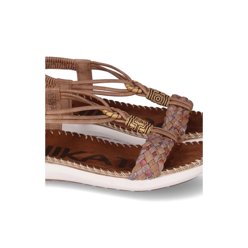 SANDALIAS PIEL VEGANA DE MUJER CHIKA 10 PLANA...