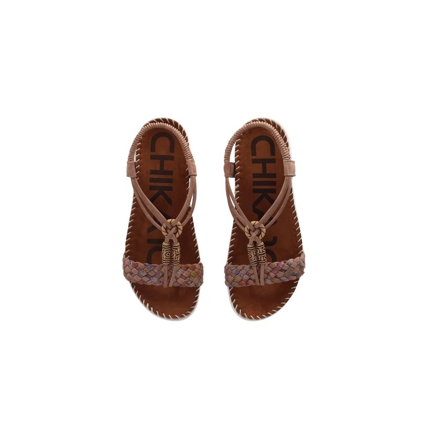 SANDALIAS PIEL VEGANA DE MUJER CHIKA 10 PLANA...