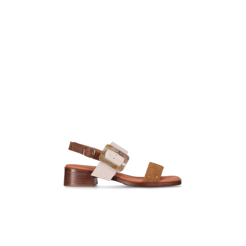 SANDALIAS SERRAJE DE MUJER CHIKA 10 PIEL TACON BAJO