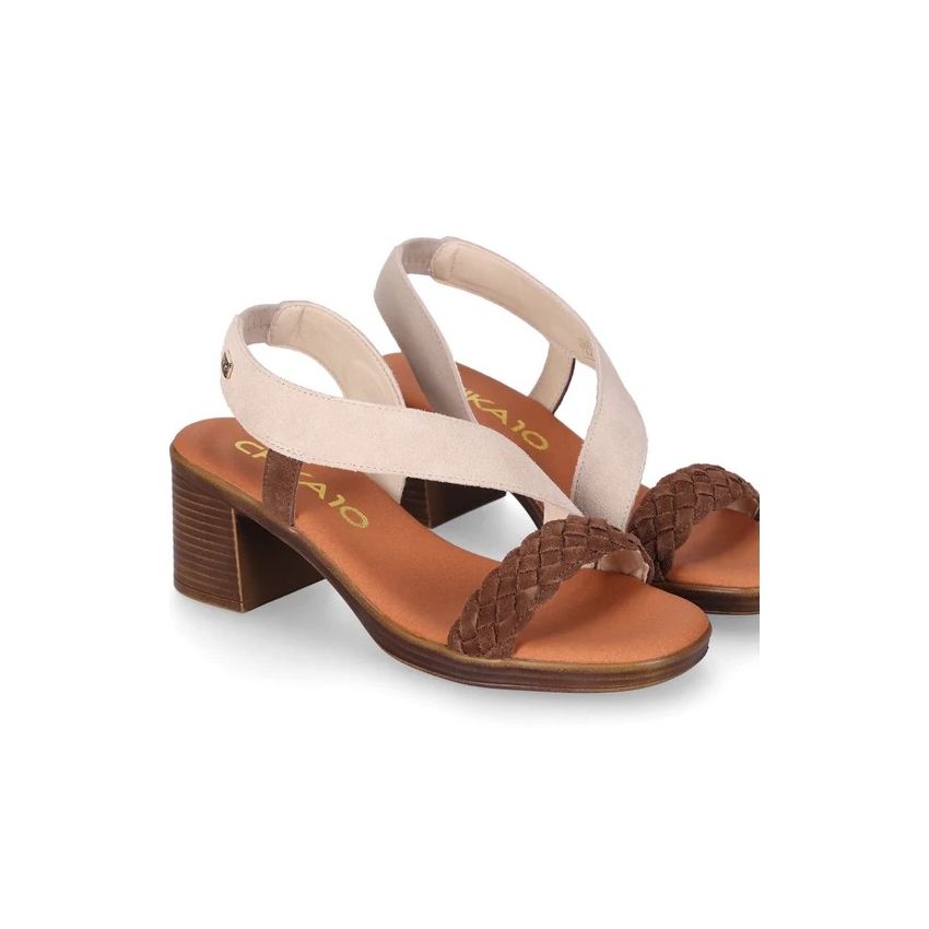 SANDALIAS SERRAJE DE MUJER CHIKA 10 PIEL TACON...