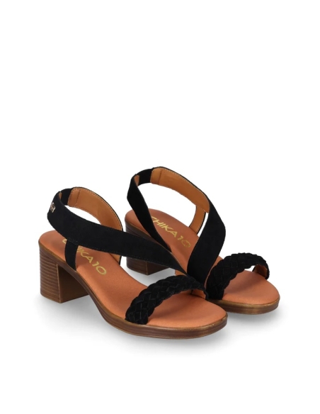 SANDALIAS SERRAJE DE MUJER CHIKA 10 PIEL TACON MEDIO
