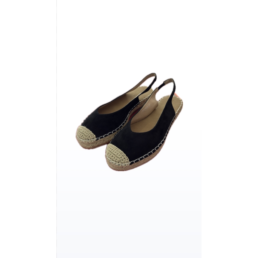 SANDALIAS DESTALONADAS YUTE PLANAS MUJER ANTE...