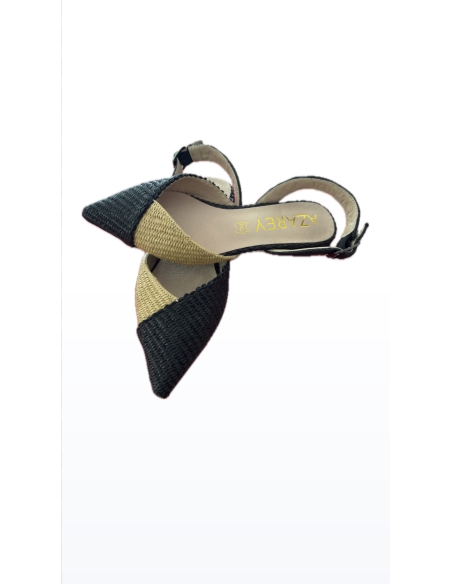 SANDALIAS PLANAS RAFIA  MUJER AZAREY PLANTA PIEL574J100R