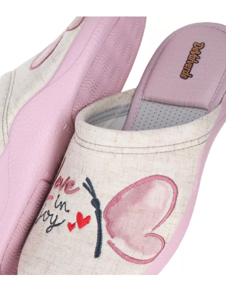 ZAPATILLA ESTAR POR CASA MUJER DEVALVERDE ZUECO MARIPOSA 157