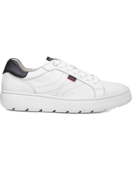ZAPATILLA CASUAL HOMBRE CALLAGHAN  EN PIEL BLANCA 54803 EXTR