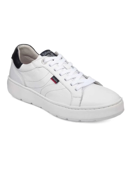 ZAPATILLA CASUAL HOMBRE CALLAGHAN  EN PIEL BLANCA 54803 EXTR