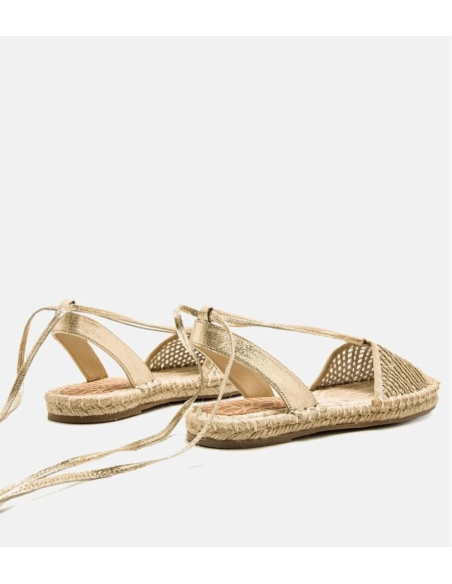 SANDALIAS PLANAS MUJER MUSTANG ATADA RAFIA 51841