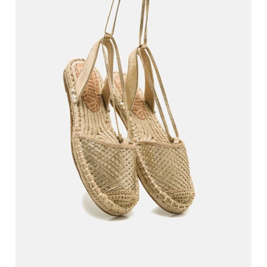 SANDALIAS PLANAS MUJER MUSTANG ATADA RAFIA 51841