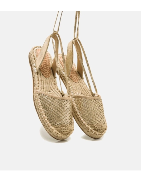SANDALIAS PLANAS MUJER MUSTANG ATADA RAFIA 51841