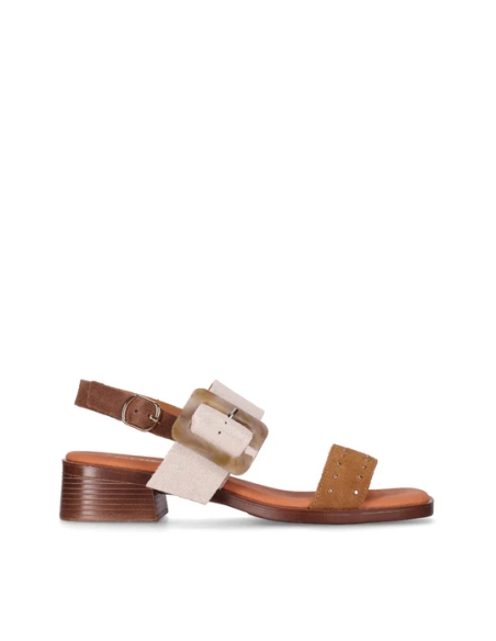 SANDALIAS SERRAJE DE MUJER CHIKA 10 PIEL TACON BAJO