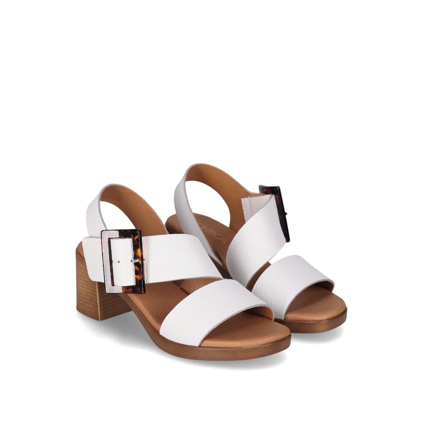 SANDALIAS PIEL DE MUJER CHIKA 10 TACON MEDIO...