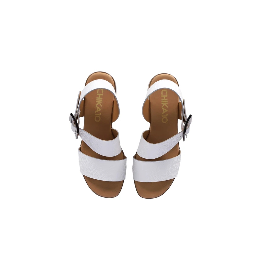 SANDALIAS PIEL DE MUJER CHIKA 10 TACON MEDIO...