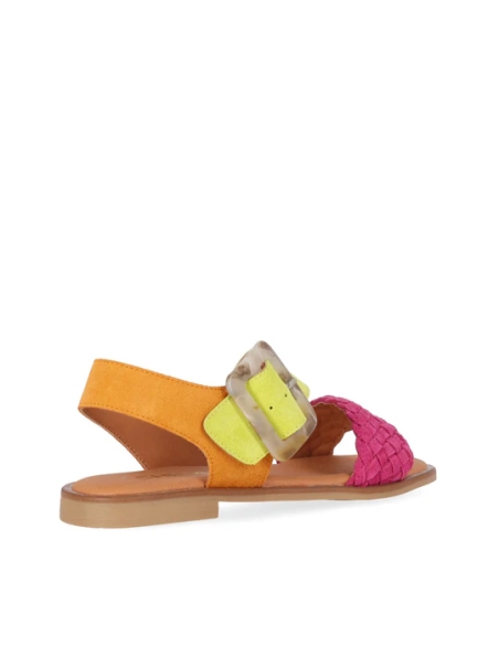 SANDALIAS PLANAS SERRAJE MUJER CHIKA 10  EN PIEL MUSAKA 10