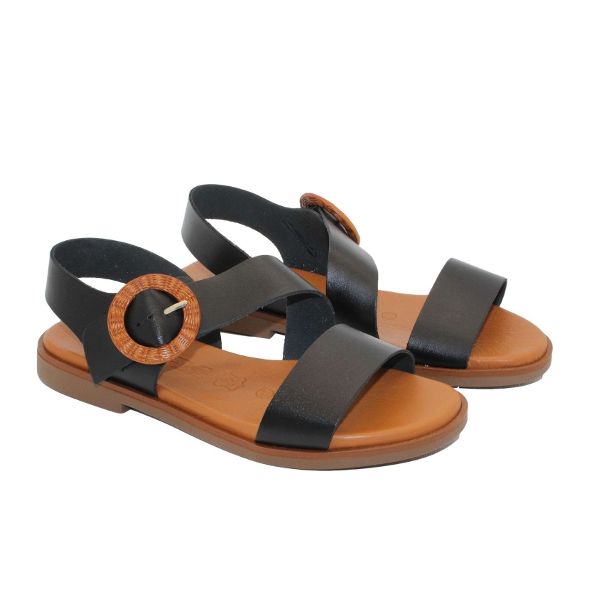 SANDALIAS PLANAS MUJER PIEL PLANTILLA DE GEL...