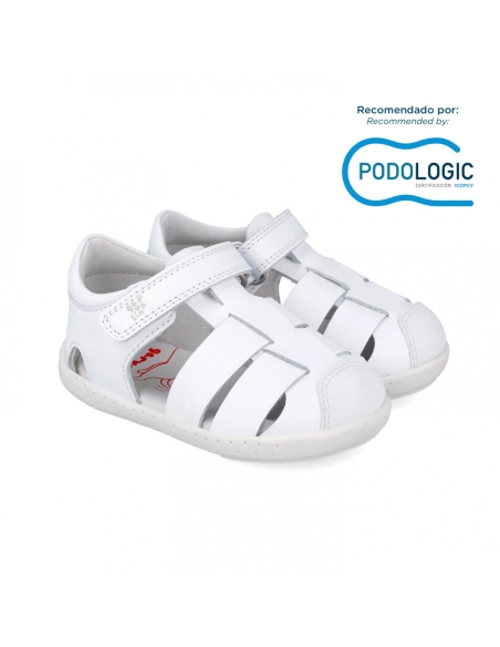 SANDALIA NIÑO ESPETUOSA UNISEX GARVALIN BASICA BLANCA 252326