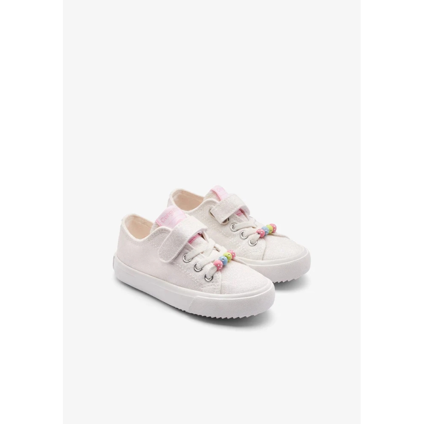 ZAPATILLA LONA NIÑA CONGUITOS GLITTER BLANCO...