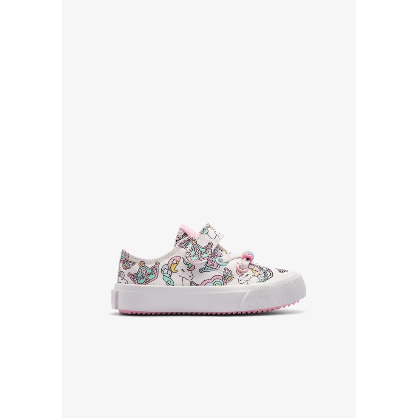 ZAPATILLA LONA NIÑA CONGUITOS BLANCAS MULTICOLOR UNICORNIO F