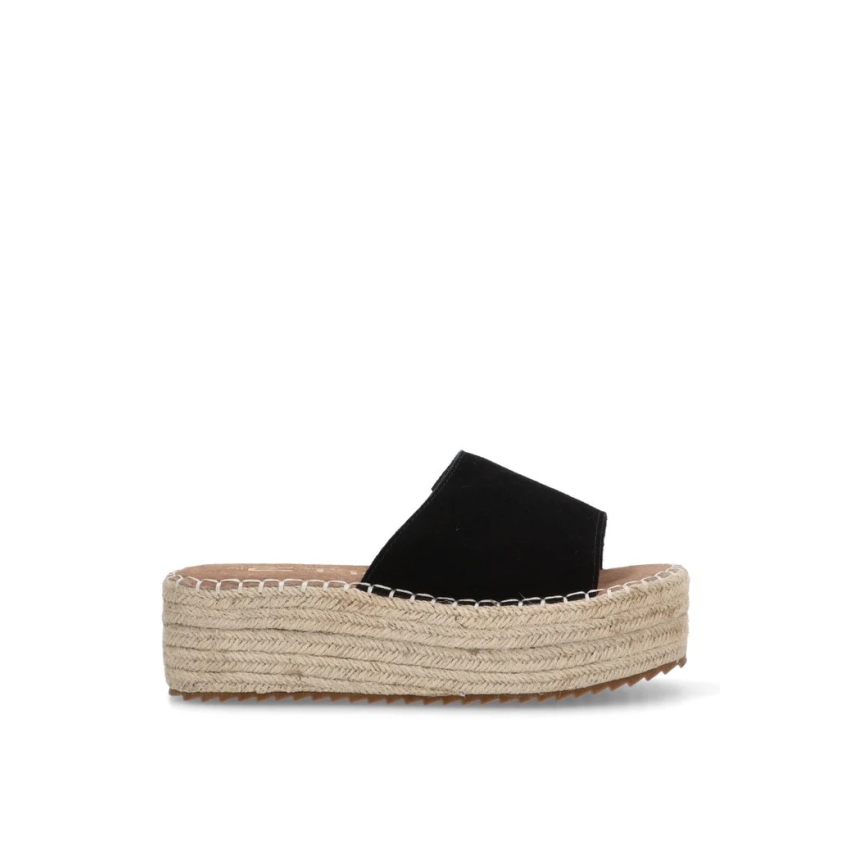 SANDALIAS PLATAFORMA CAÑAMO ETIKA NEGRO 10056