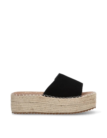 SANDALIAS PLATAFORMA CAÑAMO ETIKA NEGRO 10056