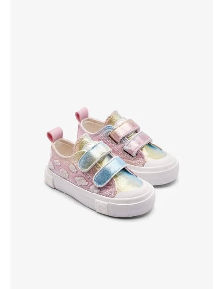 ZAPATILLA LONA CONGUITOS CIERRE DE TIRAS CLOUD MULTI  NUBES